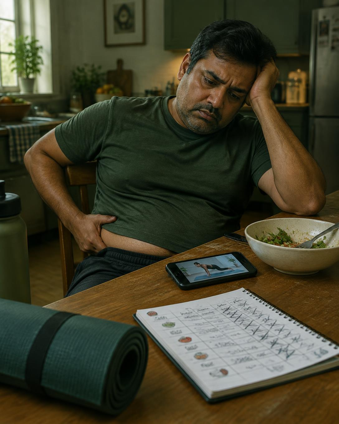 नाकाम हुई weight-loss कोशिशों से थका हुआ आदमी